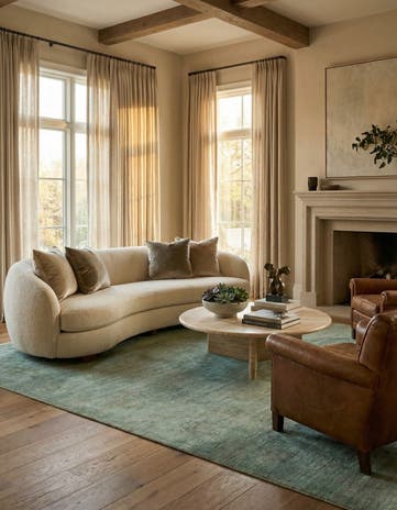 6' 3 x 9' 3 Hand Knotted Over-Dyed Ziegler Rug