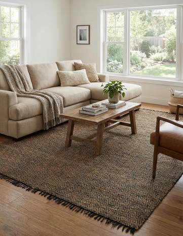 10' x 14' 1 Hand Woven Braided Jute Rug
