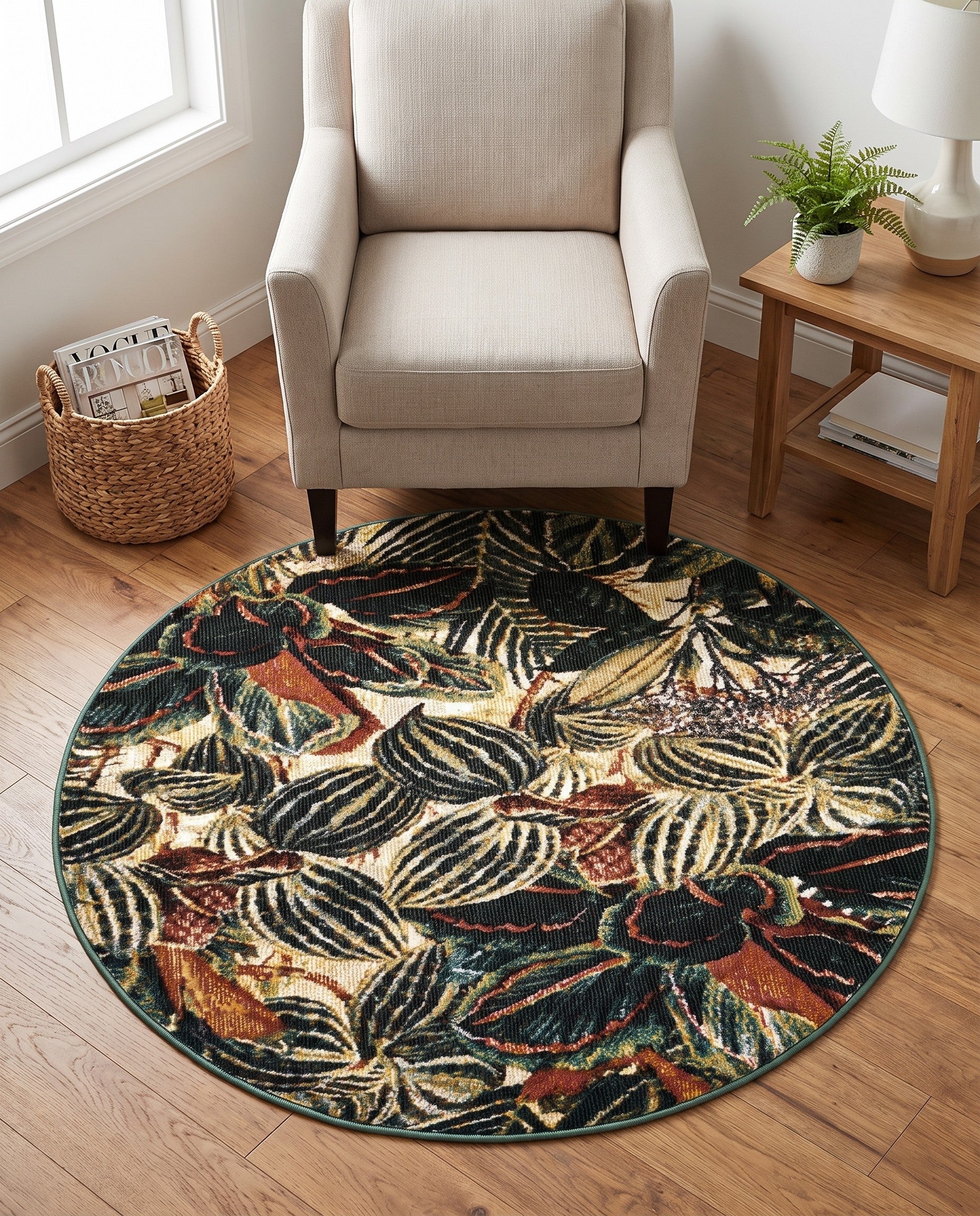 3' 3 x 3' 3 Blossom Round Rug