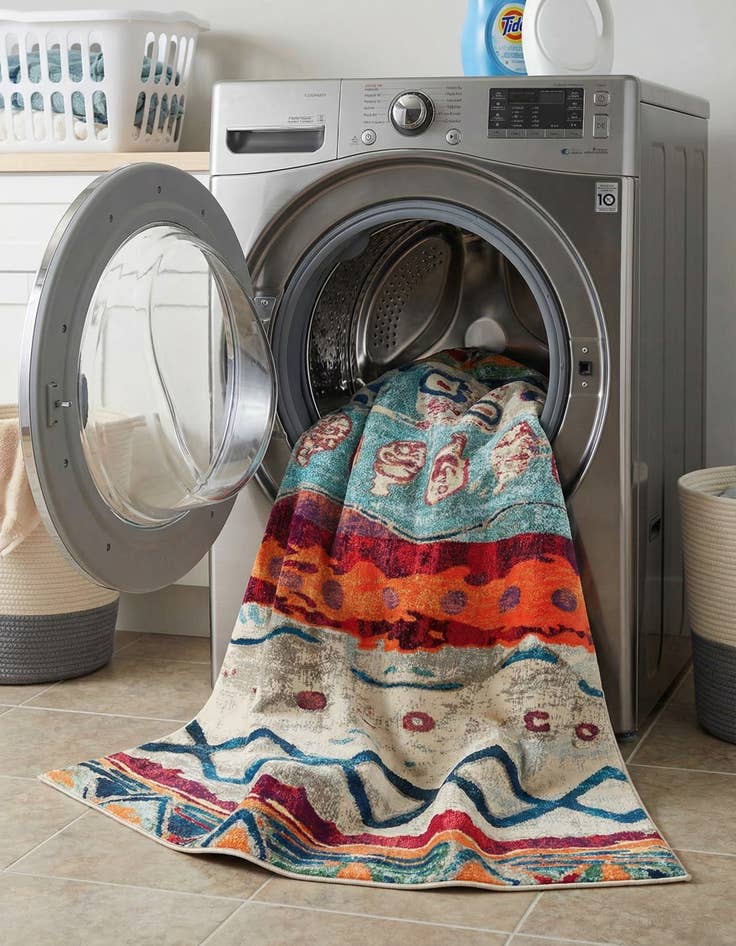 Detail image of  7' 10 x 10'  Washable Vivid Rug