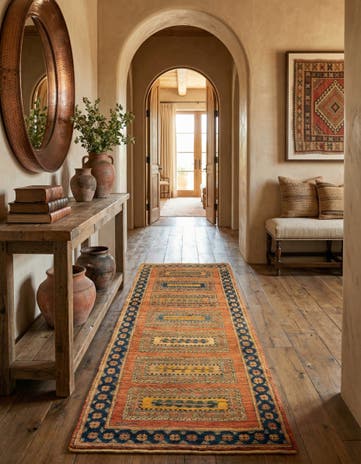 2' 9 x 6' 8 Luribaft Wool Runner Rug