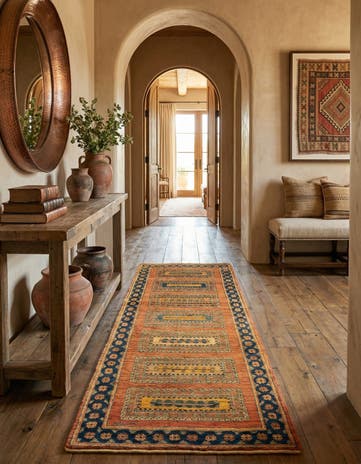 2' 9 x 6' 8 Luribaft Wool Runner Rug