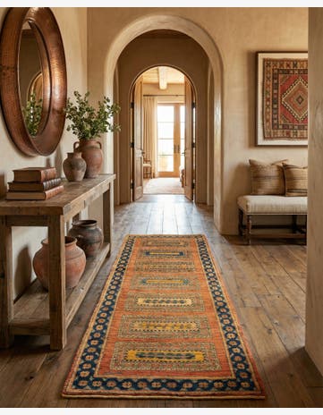 2' 9 x 6' 8 Luribaft Wool Runner Rug