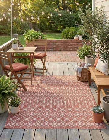 4' x 6' Easy-Clean Lattice Indoor / Outdoor Rug