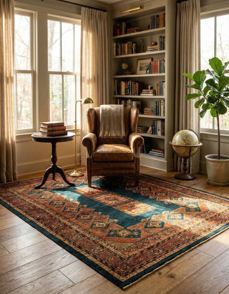 Detail image of 5' 9 x 7' 5 Luribaft Wool Rug