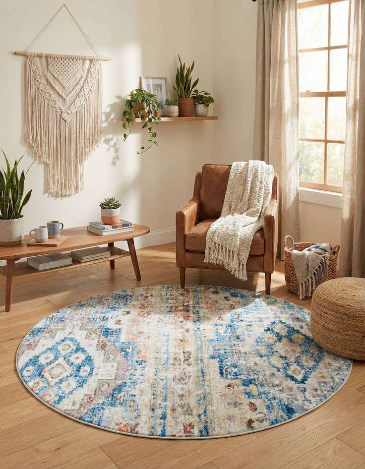 Detail image of 5' x 5' Madrid Round Rug