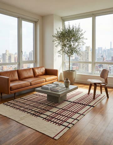 5' 8 x 8' 2 Hand Woven Kilim Modern Wool Rug