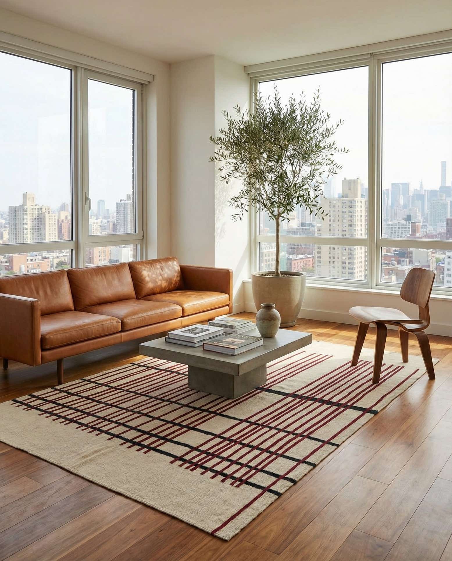 5' 8 x 8' 2 Hand Woven Kilim Modern Wool Rug