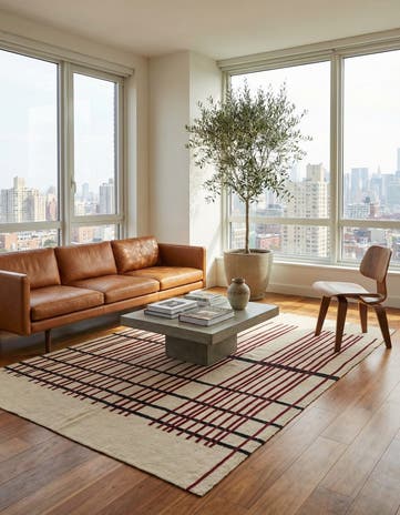5' 8 x 8' 2 Hand Woven Kilim Modern Wool Rug