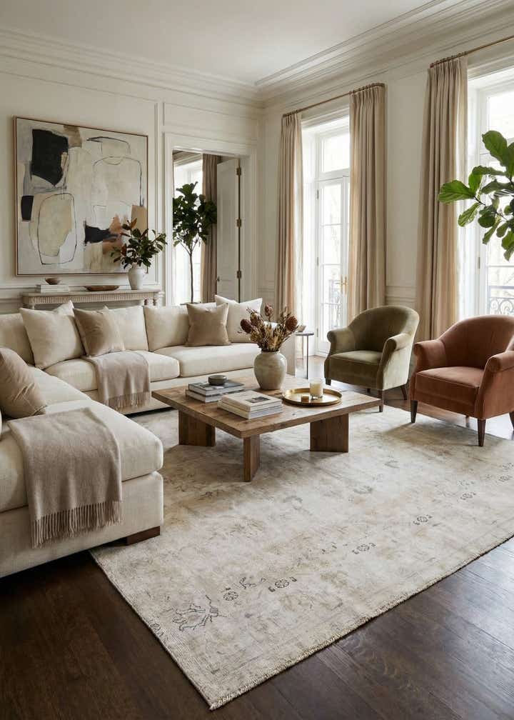 9' 3 x 12' 2 Hand Knotted Ultra Vintage Persian Wool Rug