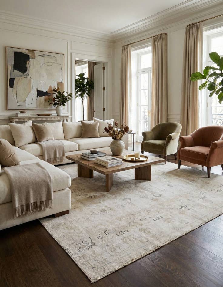 Detail image of 9' 3 x 12' 2 Hand Knotted Ultra Vintage Persian Wool Rug