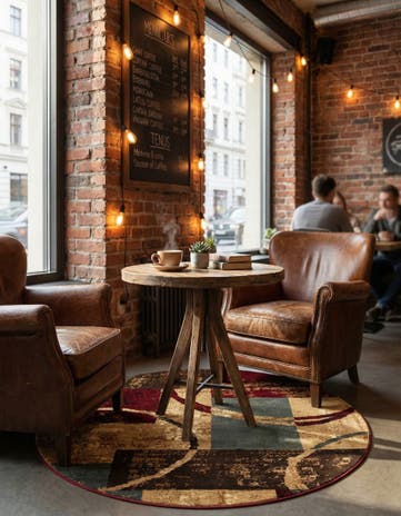 3' x 3' Cafe Round Rug