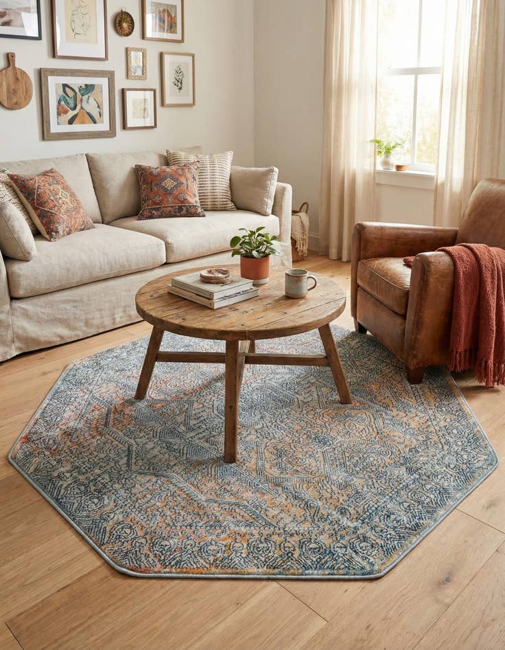 Detail image of 4' x 4' Newport Octagon Rug