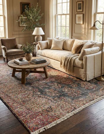 6' x 10' 9 Hand Knotted Ultra Vintage Persian Wool Rug