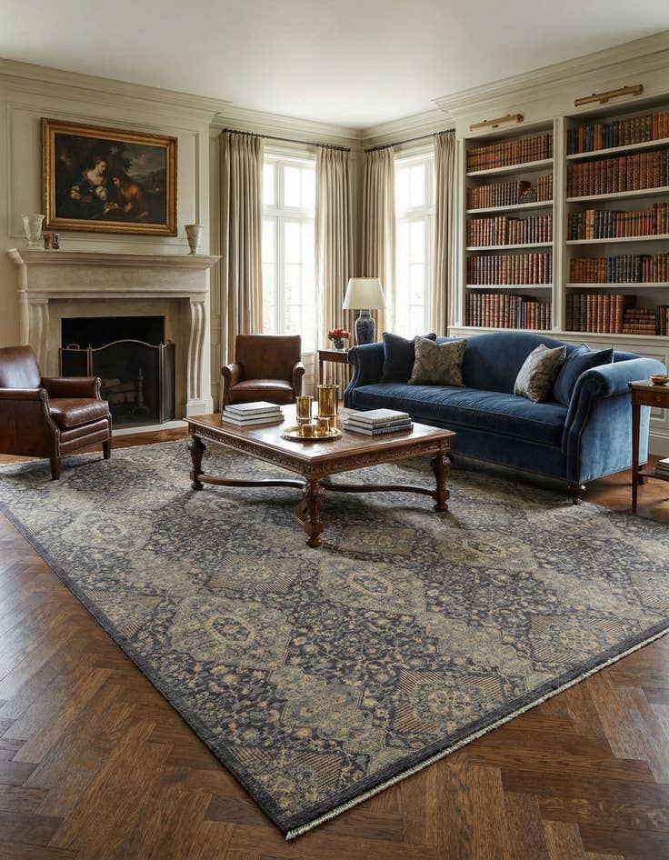 Detail image of 9' 10 x 13' Ziegler Wool Rug