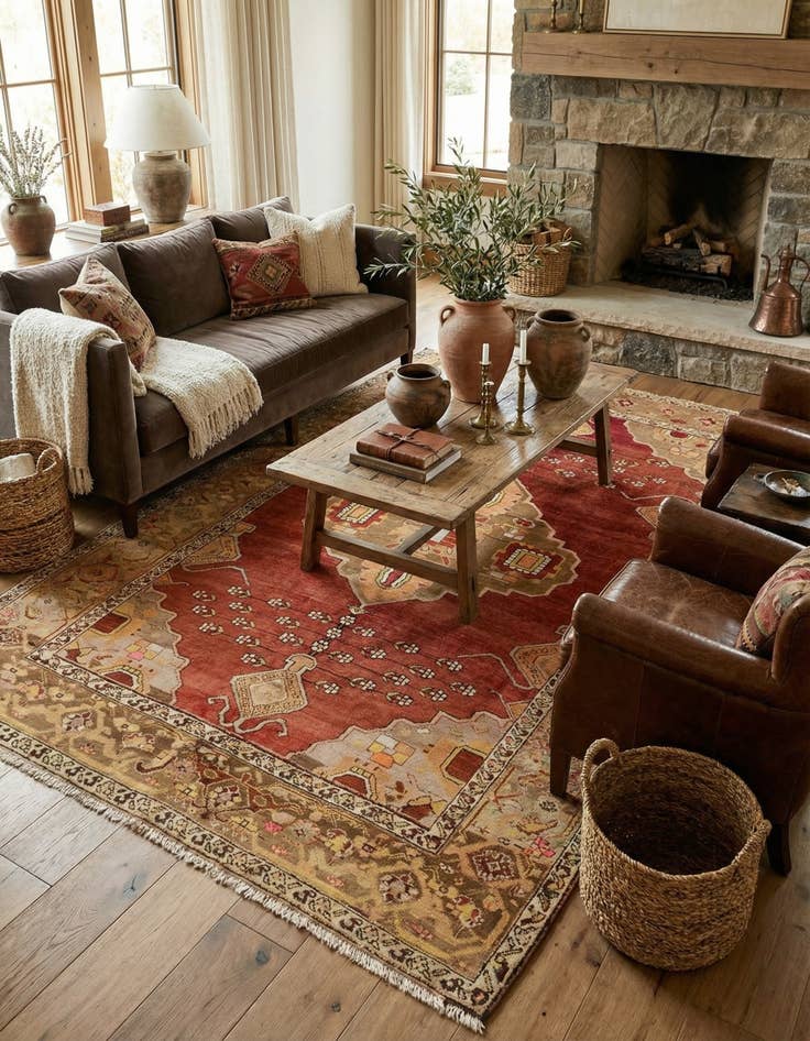 Detail image of 5' x 7'  Hand Knotted Anatolian Oriental Wool Rug