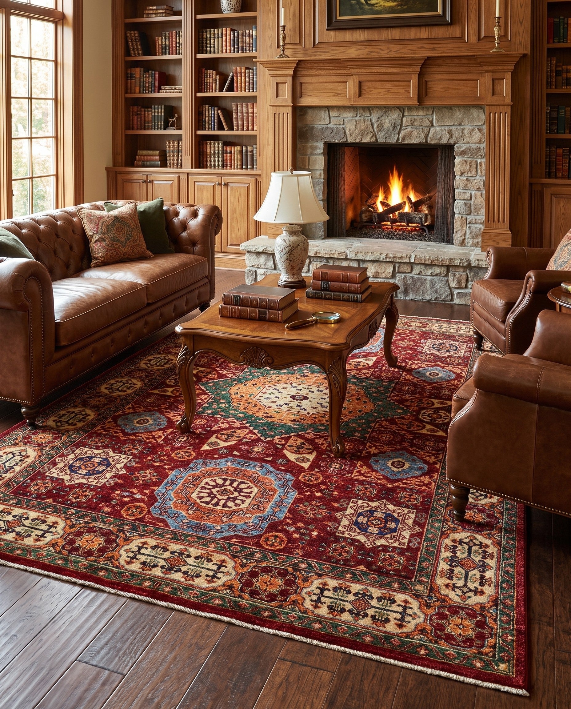 5' 8 x 7' 10 Hand Knotted Mamluk Ziegler Rug