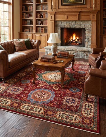 5' 8 x 7' 10 Hand Knotted Mamluk Ziegler Rug