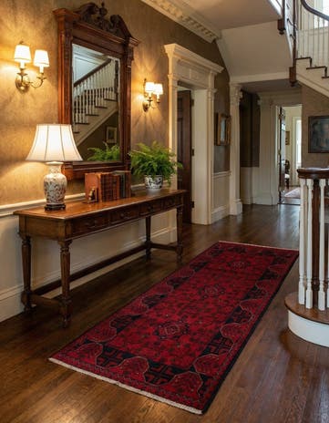 2' 9 x 6' 6 Hand Knotted Khal Mohammadi Wool Runner Rug