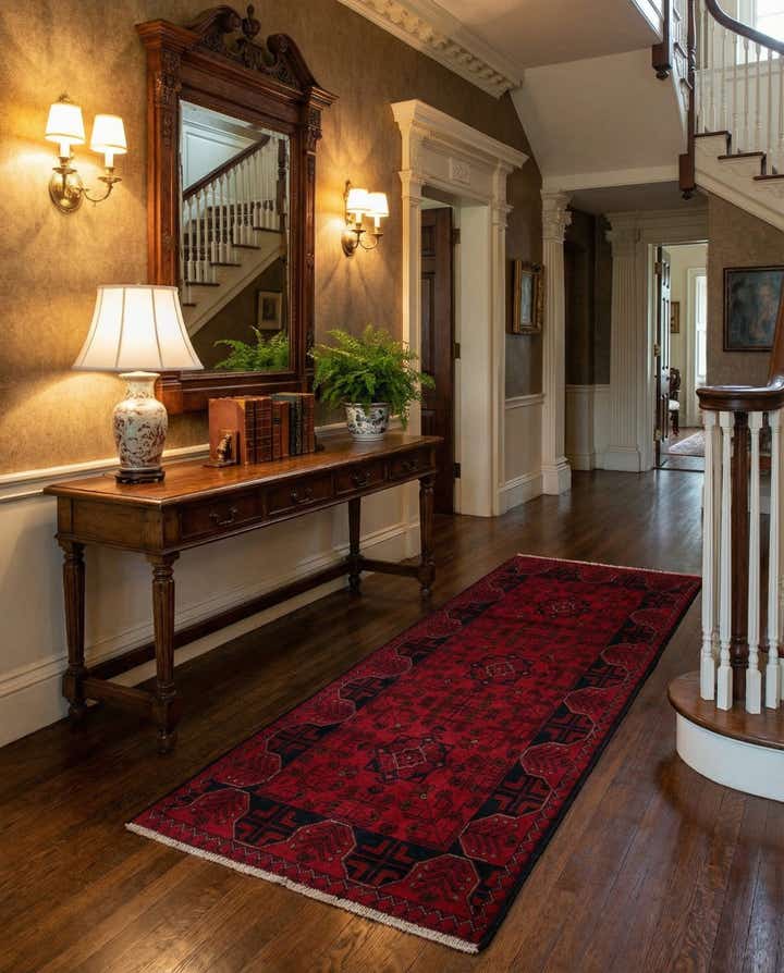 2' 9 x 6' 6 Hand Knotted Khal Mohammadi Wool Runner Rug