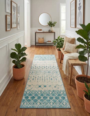 2' x 5' 3 Moroccan Trellis Runner Rug
