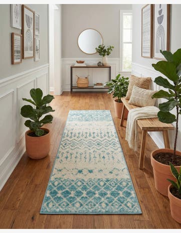 2' x 5' 3 Moroccan Trellis Runner Rug