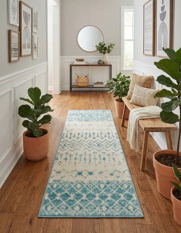 2' x 5' 3 Moroccan Trellis Runner Rug