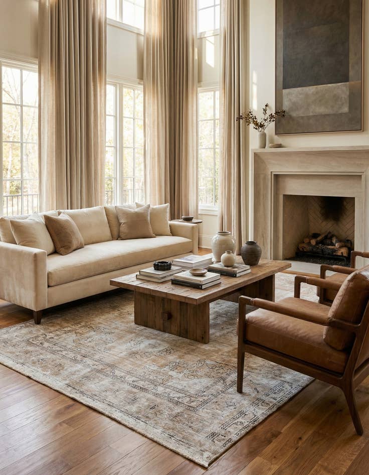 Detail image of 6' 5 x 9' 8  Hand Knotted Ultra Vintage Persian Wool Rug