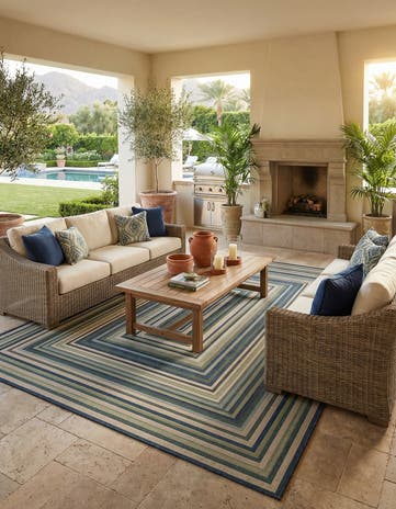 12' x 16' Easy-Clean Baja Indoor / Outdoor Rug
