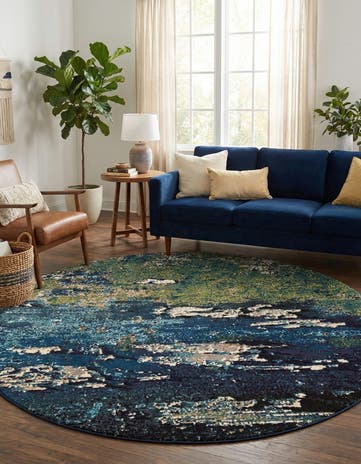 8' x 8' Washable Hyacinth Round Rug
