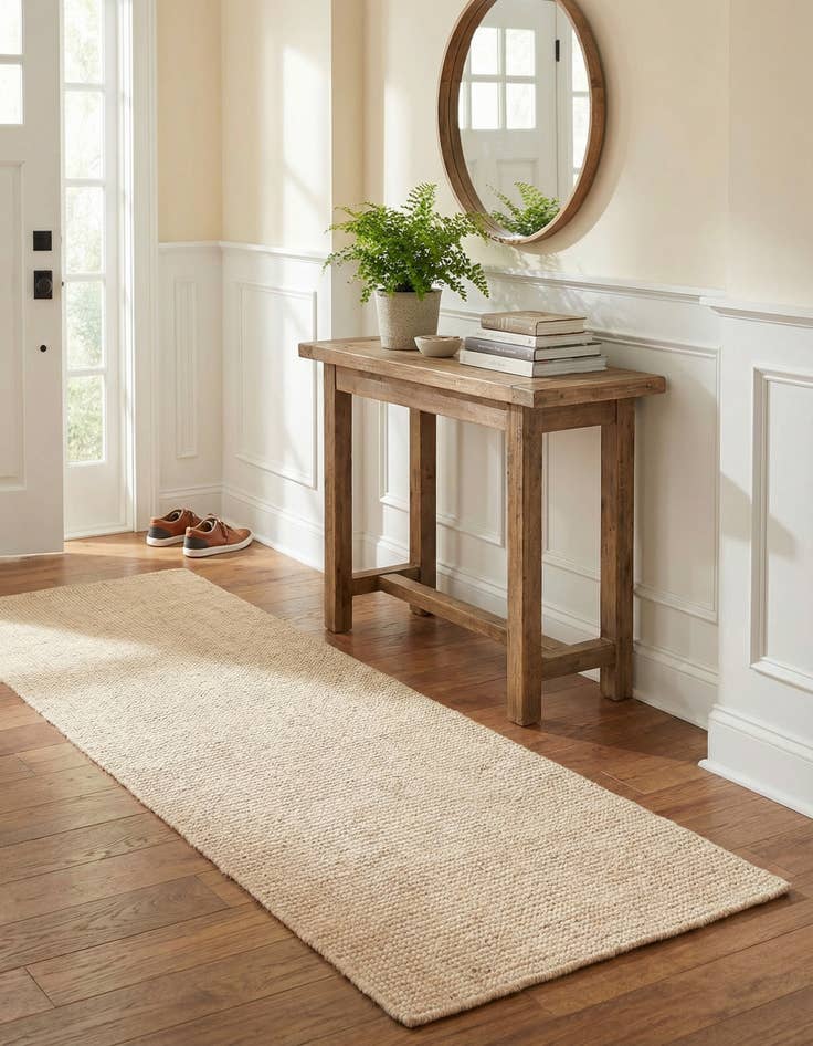 Detail image of 2' x 4' 1  Hand Woven Jill Zarin English Manor Wool Runner Rug