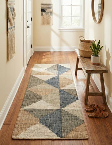 Hand Woven Kala Handwoven Jute Runner Rug