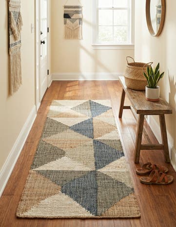 Hand Woven Kala Handwoven Jute Runner Rug
