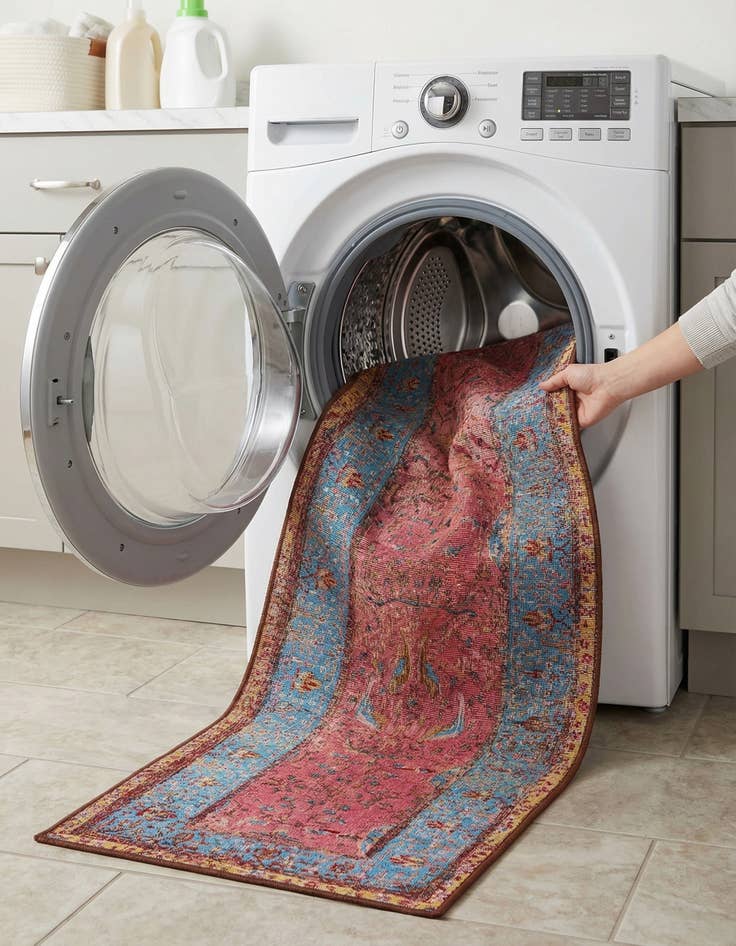 Detail image of  2' x 8'  Washable Traditional Indoor / Outdoor Runner Rug