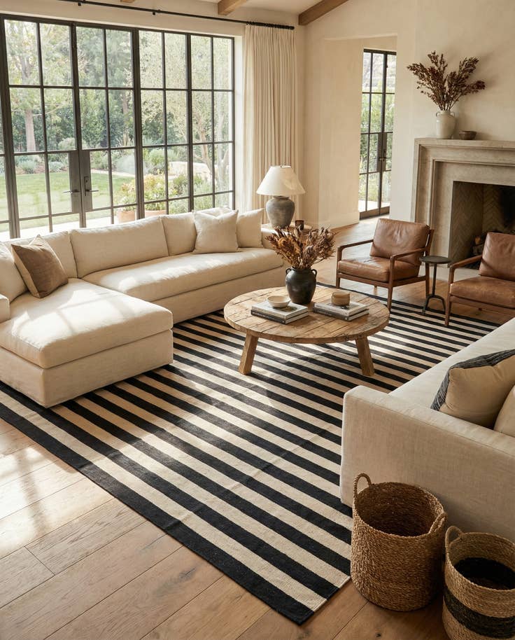 Detail image of 8' 3 x 9' 9 Hand Woven Kilim Modern Wool Rug