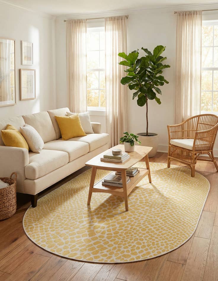 Detail image of 5' 3 x 8'  Washable Jill Zarin Cape Town Indoor / Outdoor Oval Rug