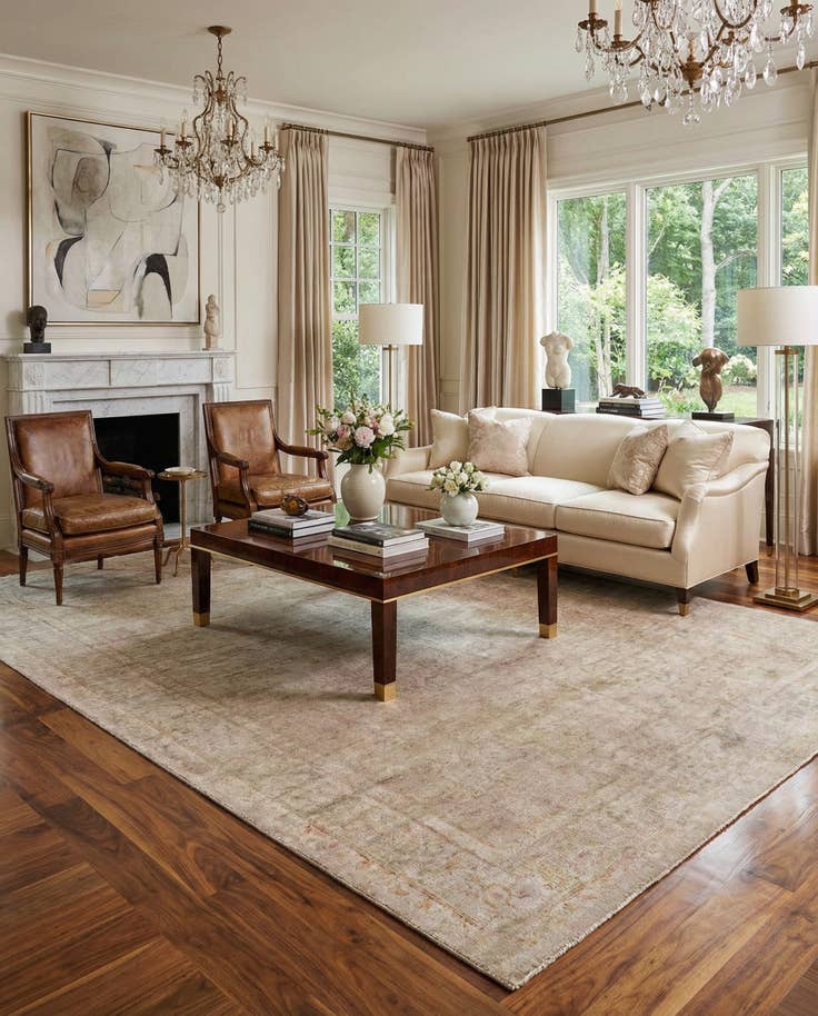 Detail image of 5' 7 x 8' 6 Hand Knotted Kundan Rug
