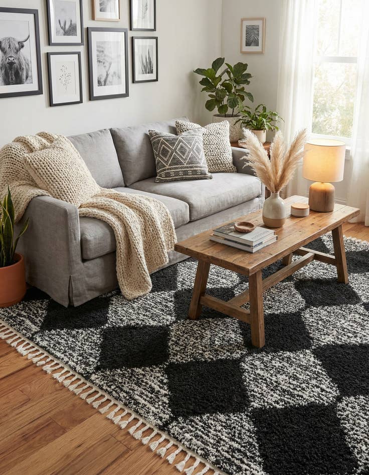 Detail image of 7' 10 x 7' 10 Serenity Shag Square Rug