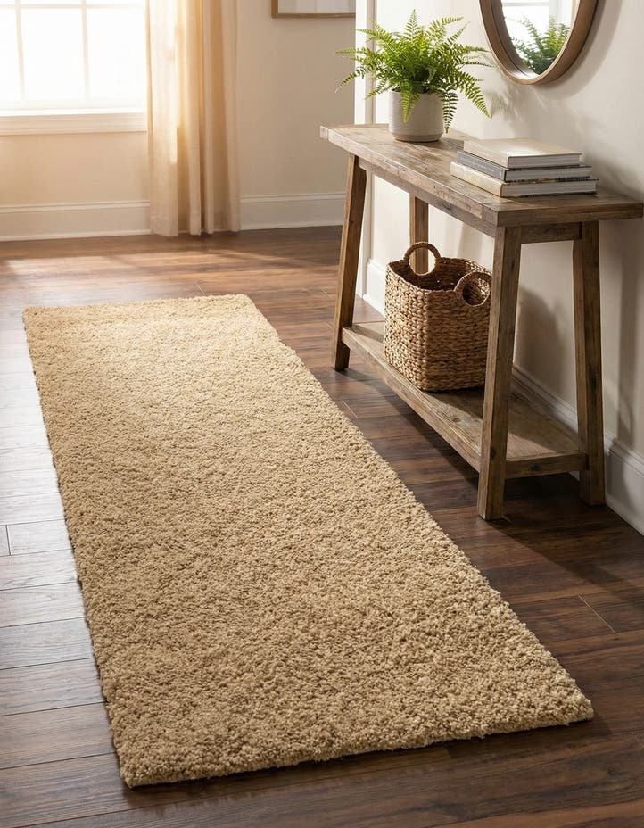 2' x 6' 9 Soft Solid Shag Runner ...