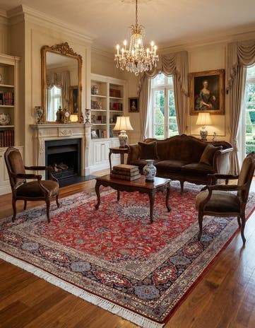 8' x 11' 3 Kashan Wool Rug