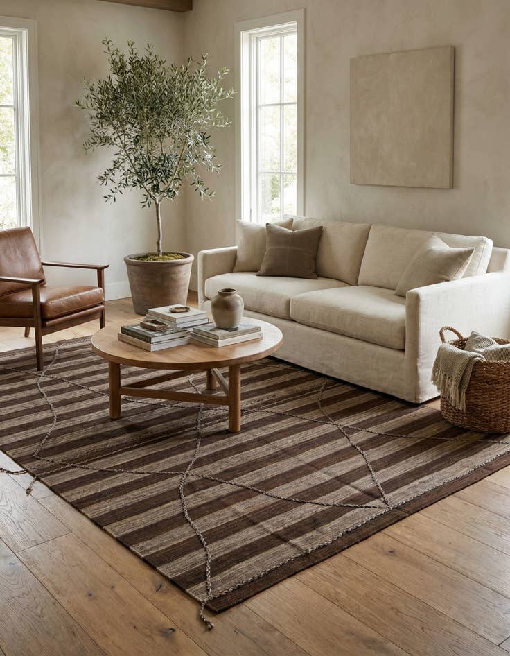 Detail image of 6' 5 x 9' 10  Hand Knotted Moroccan Wool Rug