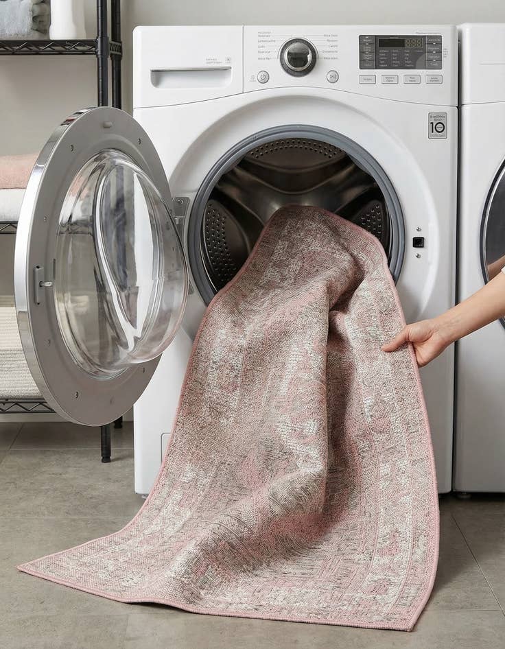 Detail image of  3' x 5' 3  Washable Traditional Indoor / Outdoor Rug