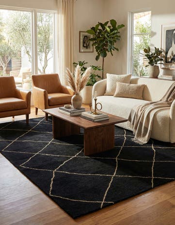 6' 5 x 10' Hand Knotted Moroccan Wool Rug