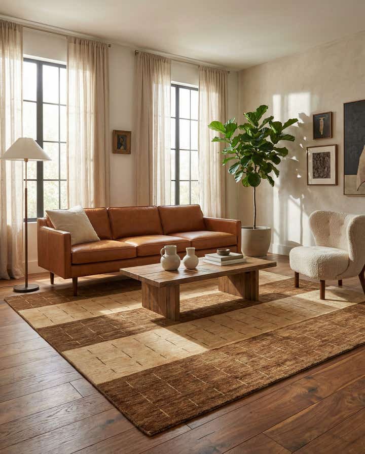 4' 10 x 6' 8 Hand Knotted Modern Ziegler Oriental Rug