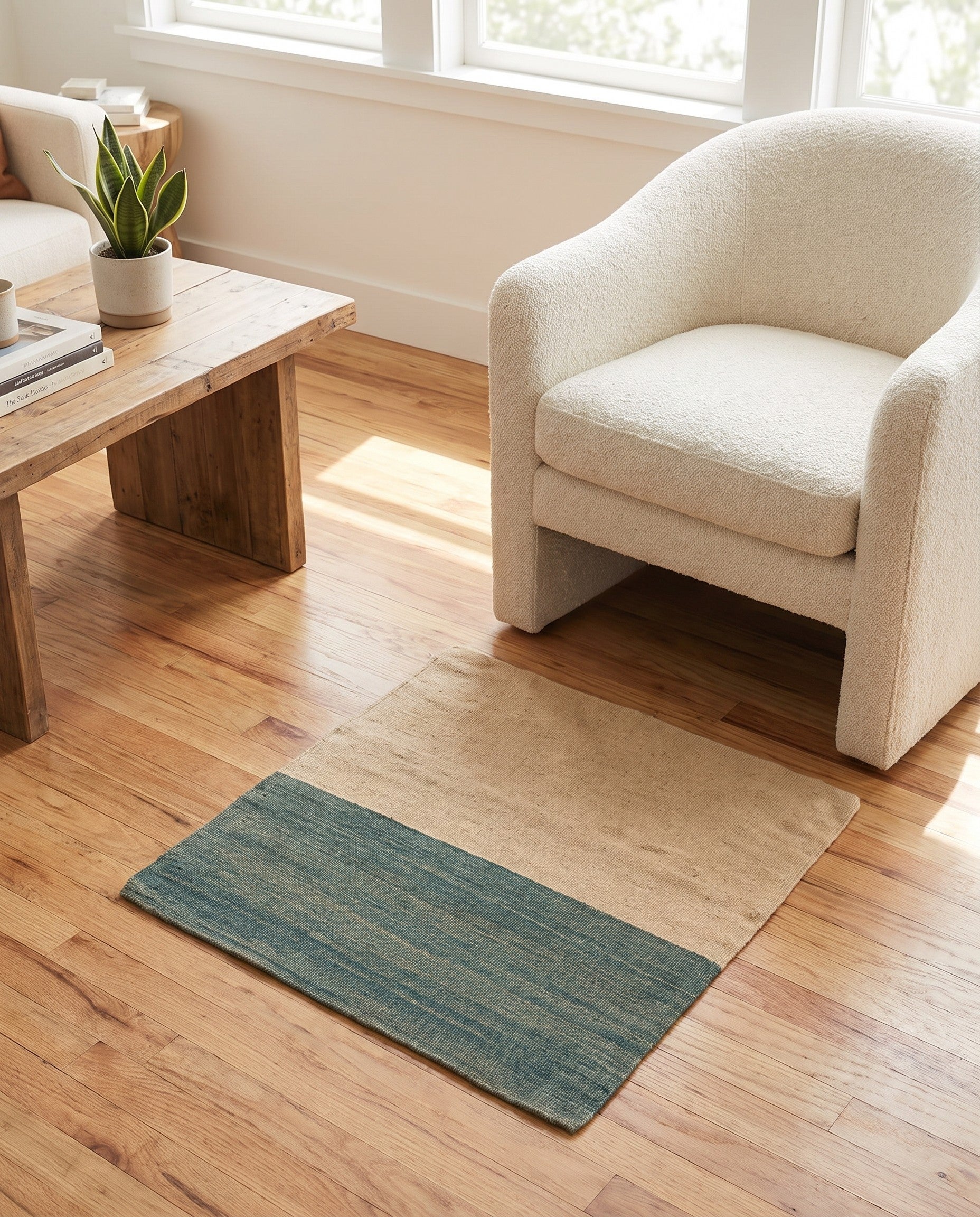 2' 4 x 2' 5 Hand Woven Pillow Wool Square Rug