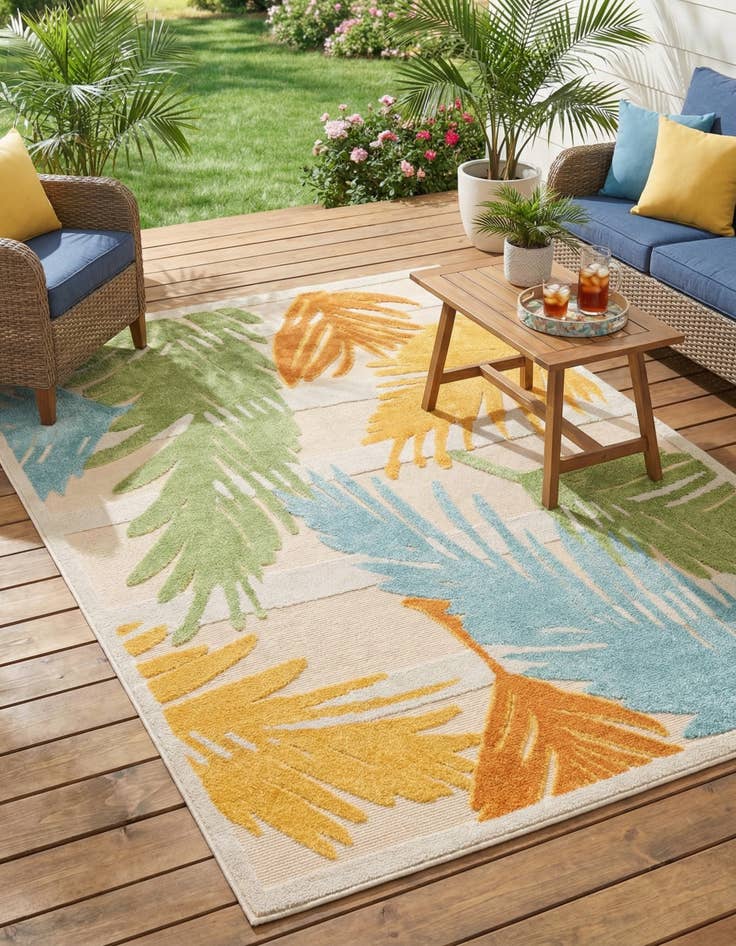 Detail image of 5' 3 x 8' Easy-Clean Aruba Indoor / Outdoor Rug
