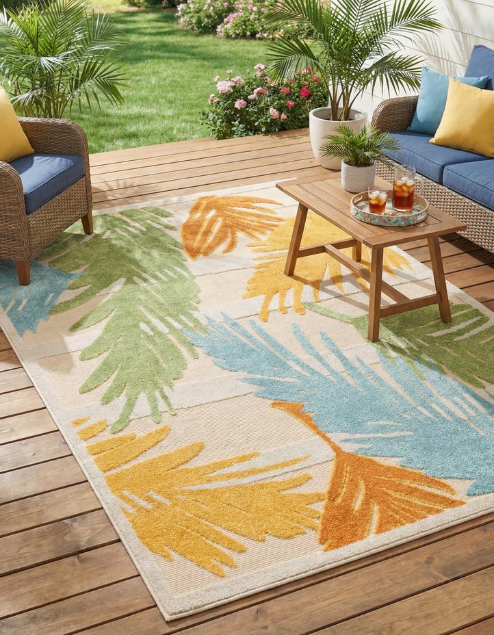 5' 3 x 8' Easy-Clean Aruba Indoor / Outdoor ...