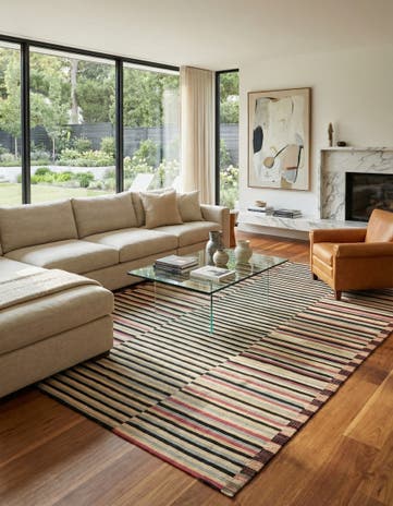 5' 10 x 7' 9 Hand Woven Kilim Modern Wool Rug