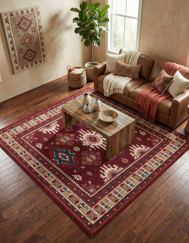 Detail image of 10' x 10' Easy-Clean Baja Indoor / Outdoor Square Rug
