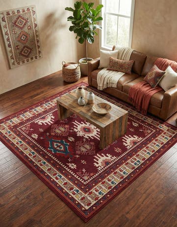 10' x 10' Easy-Clean Baja Indoor / Outdoor Square Rug
